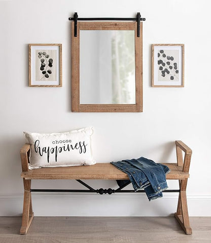 Kate and Laurel Cates Farmhouse Wall Mirror