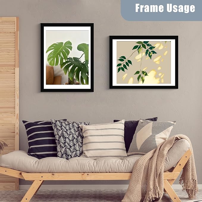 BESCRCL 18x24 Picture Frames Black Set of 6, Poster Frame Display Photo 16x20 or 18x24 without Mat, Wall Hanging Frame with Plexiglass