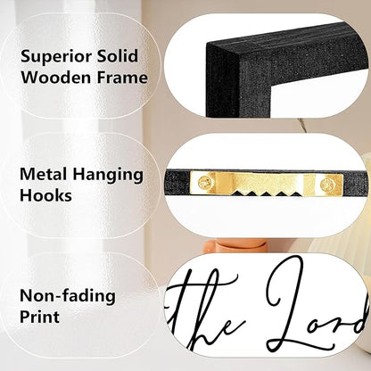 Heiple The Lord Your God Is Good Wall Decor 11"x14" Framed Wooden Wall Sign for Home Decor Farmhouse Vintage Rustic Living Room Minimalist Christian Wall Art (Black, 11”x14”)