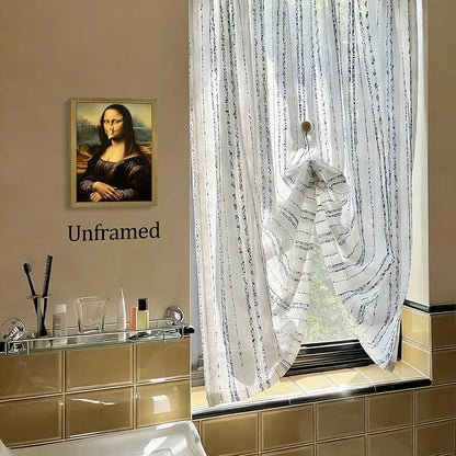 XYHYRA Funny Mona Lisa Bathroom Wall Art, Mona Lisa with Clothespin Nose Painting Print, Vintage Humorous Restroom Wall Decor Canvas Poster for Toilet Bathroom Home Decor 8x10 Inch Unframed