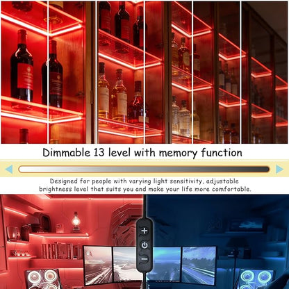 20 FT Red Led Lights Strip for Bedroom Home Party Office Rope Lights Tape Light Easy DIY Cuttable Strip Lights for Baby Room Bathroom Living Room Ceiling Wall Vanity Mirror
