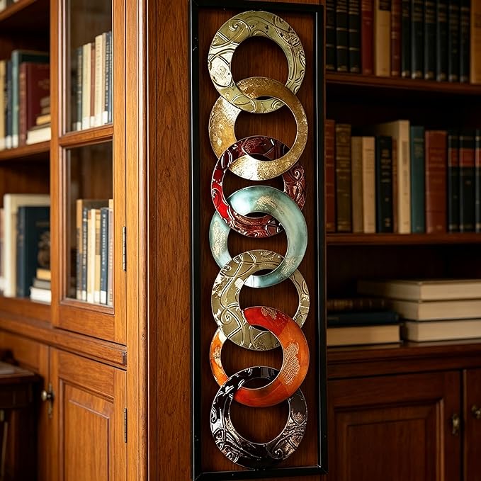 Hosley Metal Wall Décor 35" High. Ideal Gift for Home, Weddings, Party, Spa, Meditation, Home Office, Dorm O4