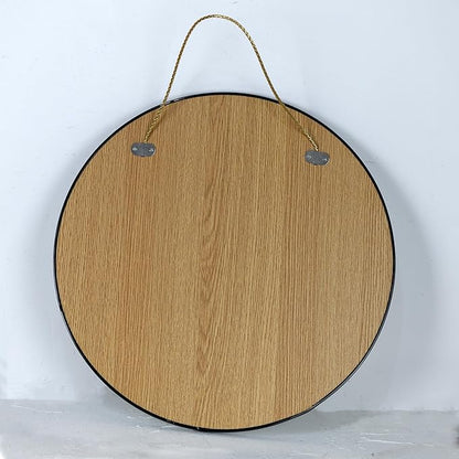 Funerom Black Round Wall Mirror 15.4 Inches Circle Mirror Bathroom Mirrors for Over Sink