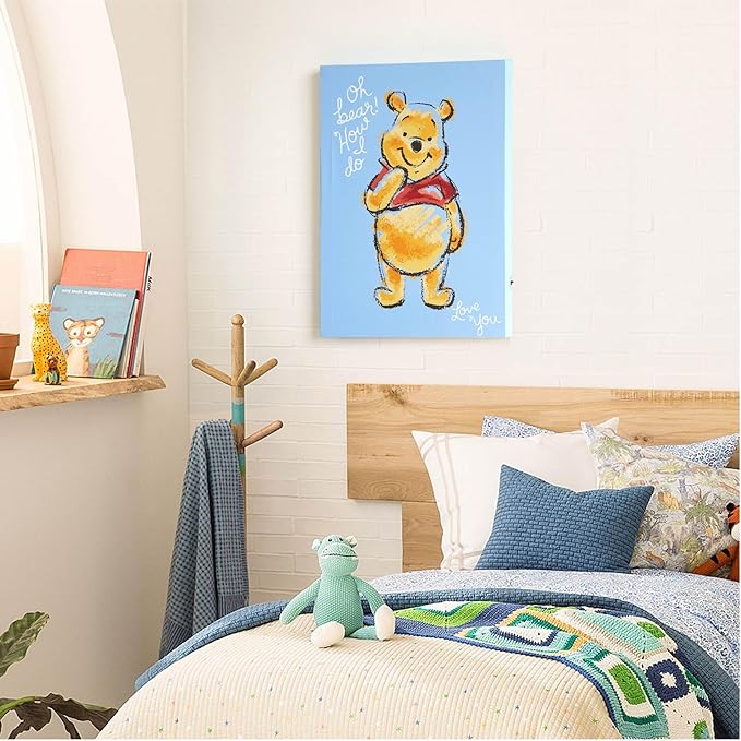 Disney Winnie The Pooh LED Wall Art,11.5"x15.75" Children's Hanging Décor, Light-Up Artwork for Kids' Rooms