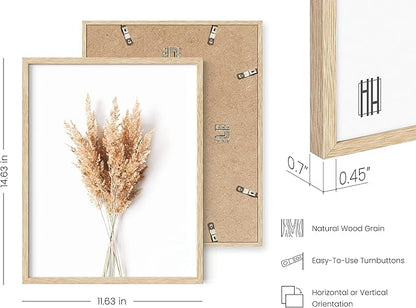 HAUS AND HUES Flower Wall Decor - Set of 4 Floral Wall Art, Flower Wall Art, Floral Pictures Wall Decor (Beige Frame, 11x14)