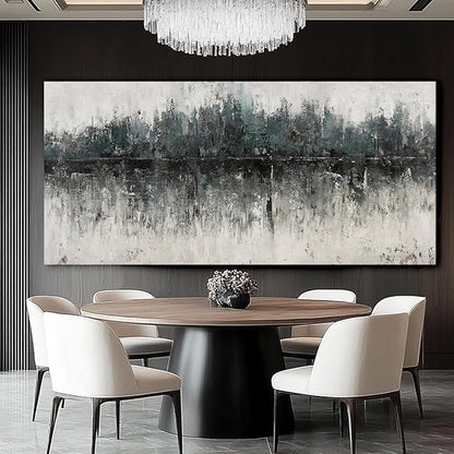 SDYA Abstract Wall Decorations for Living Room/Green and Grey Painting Artwork on Canvas/Master Bedroom Wall Decor/Posters for Room Men Office Dining Room 29"x 58"