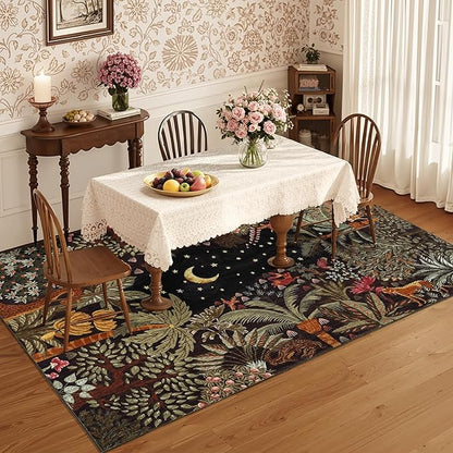 GarveeHome Area Rugs 8x10 for Living Room, Jungle Animal Large Washable Rug Soft Non Slip Backing Floor Mat Carpet Indoor Thin Accent Rug for Bedroom Dining Room Playroom Nursery Home Decor
