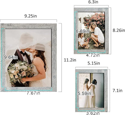 LUCKYLIFE Picture Frame Set 10-Pack, Gallery Wall Frame Collage with 8x10 5x7 4x6 Frames in Grey Finishes