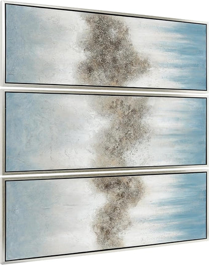 Empire Art Direct Abstract Wall Art Textured Hand Painted Canvas by Martin Edwards, Triptych, 60" x 20" each, Sequence