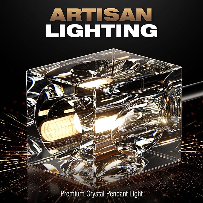 Semi Flush Mount Ceiling Light Fixture with 8-Light, Gold Modern Sputnik Chandeleirs Crsytal Ceiling Light for Dining Room, Bedroom, Living Room, Hallway,Entryway,Kitchen