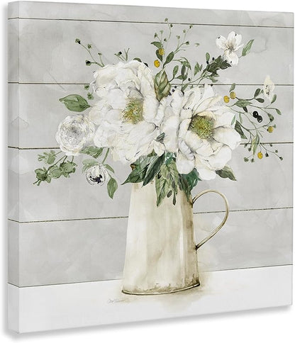 Stupell Industries 'Country Jug Varied Flower Arrangement', Canvas Art, 30 x 30 Inches, Easy to Hang and Sturdy, Made in USA, by Carol Robinson