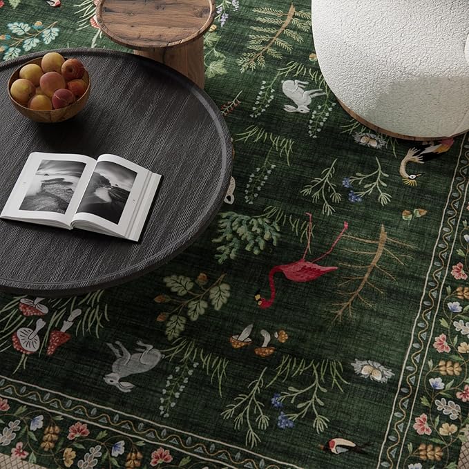 Washable Kitchen Rug Runners for Hallways: 2'x6' Bedroom Runner Rug Non Slip Low-Pile Stain Resistant Carpet Runner for Indoor Entryway Hallways Kitchen Laundry Room Beside Farmhouse
