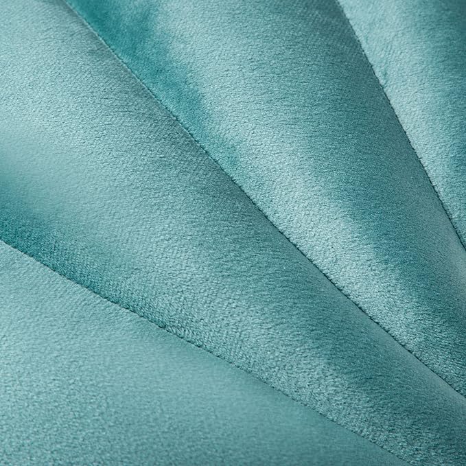 Ashler 3D Throw Pillows Shell Shaped Accent Throw Pillow, Soft Velvet Insert Included Cushion for Couch Bed Living Room, Pack of 1, Lake Blue, 18 X 13 inches