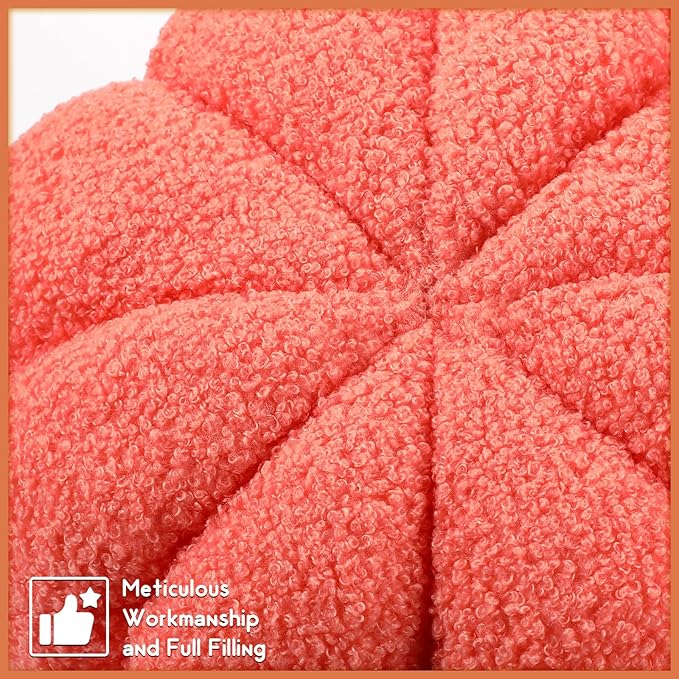 Kajaia 2 Pcs Simulated Pumpkin Plush Pillow 11 x 9.5 Inch 3D Cushion Fall Decorations Stuffed Throw Pillows Toy for Fall Halloween Thanksgiving Bedroom Sofa Couch Supplies (Orange,Brown)
