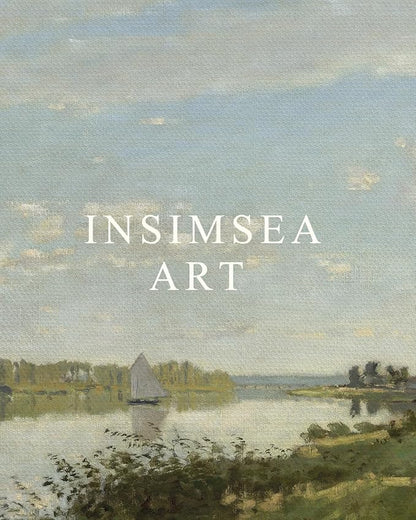 InSimSea 36x54 Extra Large Canvas Scroll Wall Art, Vintage Coastal Sailboat Landscape Hang Oil Painting, Oversized Nautical Decor for Living Room, Bedroom, Dining Room, Office