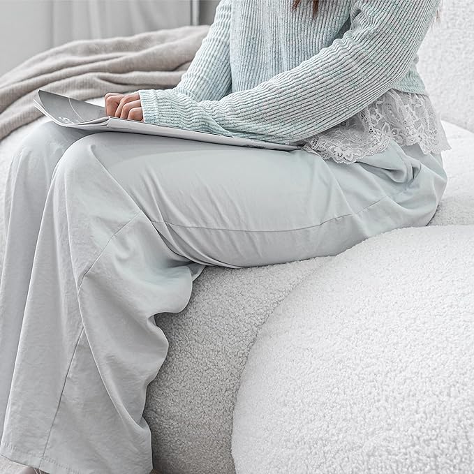 Modern Curved Sofa, 3 Seater, Soft Sherpa Upholstered Sofa, Minimalist Style Comfy Cloud Couch for Living Room Apartment, White