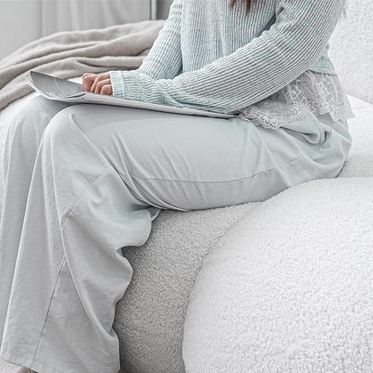 Modern Curved Sofa, 3 Seater, Soft Sherpa Upholstered Sofa, Minimalist Style Comfy Cloud Couch for Living Room Apartment, White