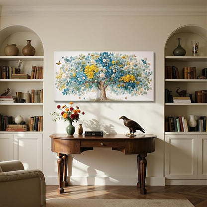 imjiayu Large Wall Art, Tree of Life Wall Art, Abstract Art Wall Decor, Nature Spiritual Tree Canvas Prints, Colorful Modern Paintings Wall Decor Living Room Bedroom Office Hallway Yoga Room 24"x48"