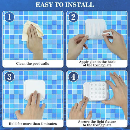 Rechargeable Pool Lights with Remote, 16 Color Changing Submersible LED Lights, Waterproof Pool for inground, Ponds, Bathtub Decorations, 1 Pack