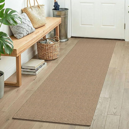 KOZYFLY Boho Runners for Hallways 2x5 ft Washable Kitchen Runner Non Slip Rubber Backed Hall Runners Cotton Entryway Runner Rugs for Indoor Backdoor Bedroom Kitchen, Orange Beige/Tan/Brown