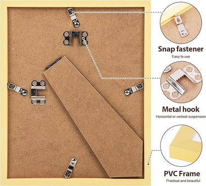 Fixwal Picture Frames Set, Gallery Wall Frame Set Picture Frames Collage 15 Pack for Wall or Tabletop with 8x10 5x7 4x6 Frames, Gold