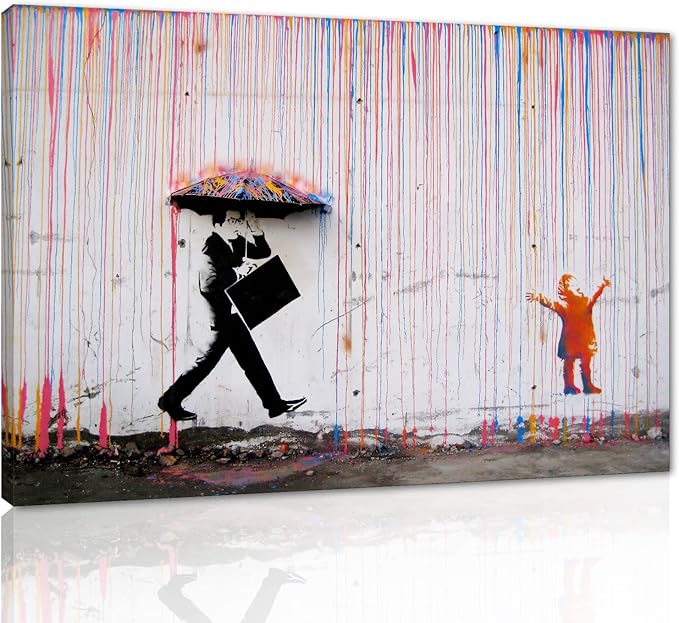 Yatsen Bridge Banksy Wall Art Paintings, Inspirational Canvas Paintings, Graffiti Pop Art Posters And Prints for Home Decor Ready to Hang - 36x24 inch
