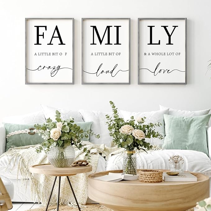 Heiple Family Wall Decor 11"x14" Framed Wooden Wall Sign for Home Decor Farmhouse Vintage Rustic Living Room Minimalist Family Wall Art (Gray, 11”x14”)