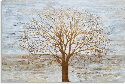 Yihui Arts Hand Painted Abstract Tree Painting for Modern Contemporary Home Decor