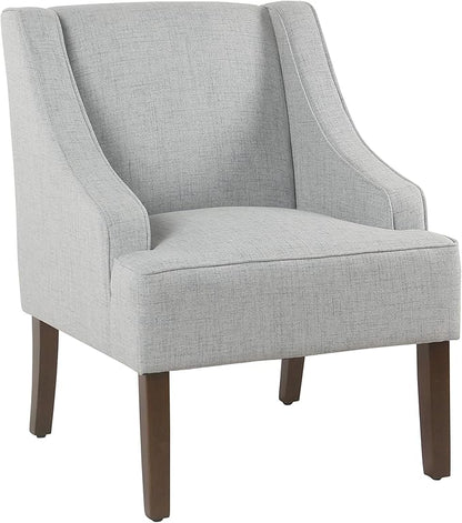 HomePop Swoop Arm Living-Room-Chairs, Soft Dove Gray