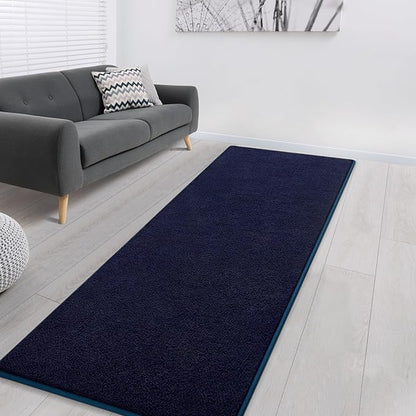 Gifeas Ultra Soft Modern Runner Rugs for Living Room Bedroom, 2x6 Feet Navy Blue Thickened Memory Foam Indoor Solid Minimalist Carpets, Non-Slip Comfy Area Rug for Boys Girls Nursery Room Home Decor