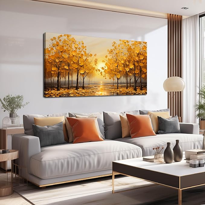 TYTAUPT Tree Pictures Wall Decor For Living Room,Large Canvas Wall Art For Bedroom,Home Office Wall Decor 29 x 59 Inch