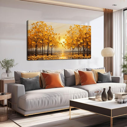 TYTAUPT Tree Pictures Wall Decor For Living Room,Large Canvas Wall Art For Bedroom,Home Office Wall Decor 29 x 59 Inch