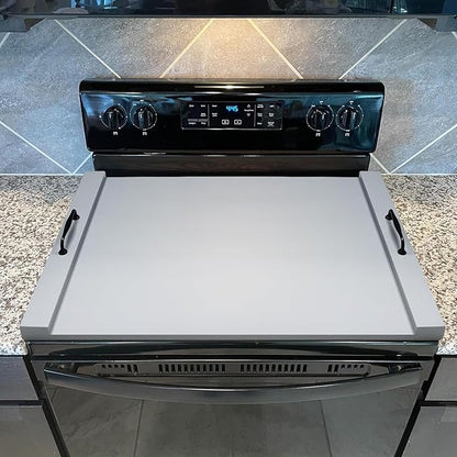 GASHELL Noodle Board Stove Cover with Handles, Multiple Stove Top Cover Board for Electric/Gas Stove Top(Grey)