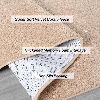 Gifeas Ultra Soft Round Area Rugs for Living Room Bedroom, 4x4 Feet Beige Thickened Memory Foam Modern Indoor Circle Carpets, Non-Slip Comfy Circular Rug for Boys Girls Nursery Room Home Decor