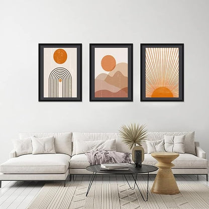 ELSKER&HOME 24x36 Poster Frame 3 Pack, Black Frame Display 20x30 Photo with Mat or 24x36 Picture Frames without Mat, Horizontal and Vertical Wall Mounting