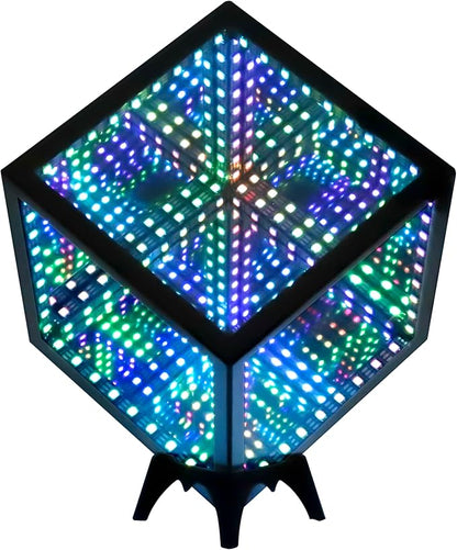 Stunning Infinity Mirror Cube Light with RGB Color-Changing Effects, Perfect 3D Art Decor for Gaming Rooms & Computer Desks, and A Unique Gift for Birthdays or Christmas (7 Inches)
