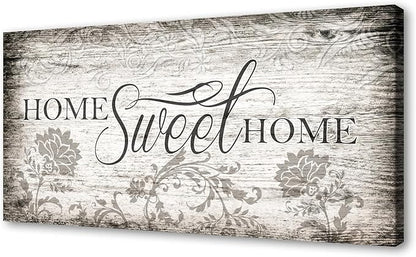 YYYYHPP YP2675 Home Sweet Home Wall Art Sign Canvas Print Wall Art Rustic Art for Living Room Bedroom and Office Home Kitchen Family Wall Decor