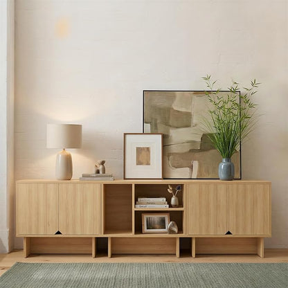 Lab Cosi Modular TV Stand for 70-Inch TV,Modern 3pcs Storage Sideboards,Bookcase,End Table,Nightstand,Buffet Cabinets,Coffee Table for Living Room,Dining Room,Bedroom, Natural