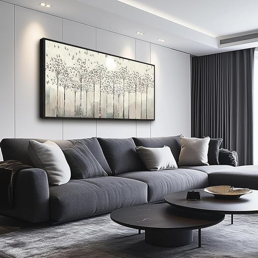 Scenery Abstract Wall Painting Framed Canvas Wall Art For Living Room Large Size Wall Decorations For Bedroom Office Wall Decor Pictures Artwork Canvas Prints Home Boho Wall Decor Black Framed