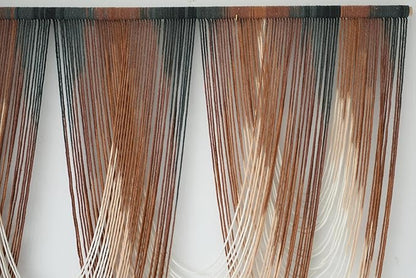 IOWER Macrame Wall Hanging Brown Dip-Dyed Large Macrame Wall Decor For Living Room Boho Fiber Art for Office Decoration 57" W x 41" L