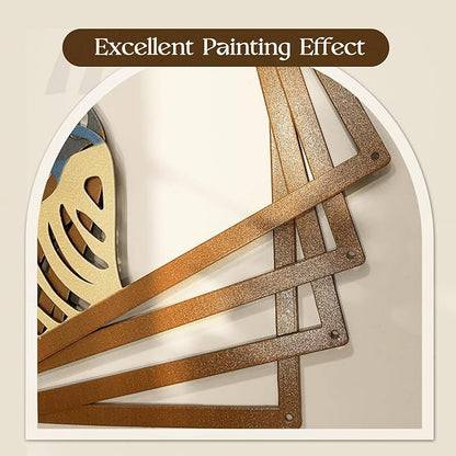 Glamativity 4 Pcs Colorful And Black Double-Sided Abstract Mountain Metal Wall Art, Mountain Line Art Decor, 3D Textured Minimalist Wall Decor, Rustic Nature Wall Decor for Living Room, Bedroom, Study