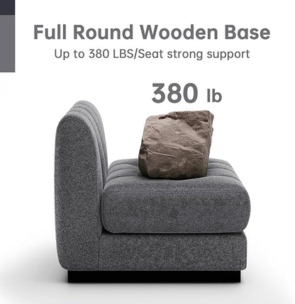 Morden Fort Oversized Sofa Couch Extra Deep Couch Modular Convertible Sectional Sofa Set Comfy Modern Sofas Couches for Living Room Apartment Bedroom Chenille