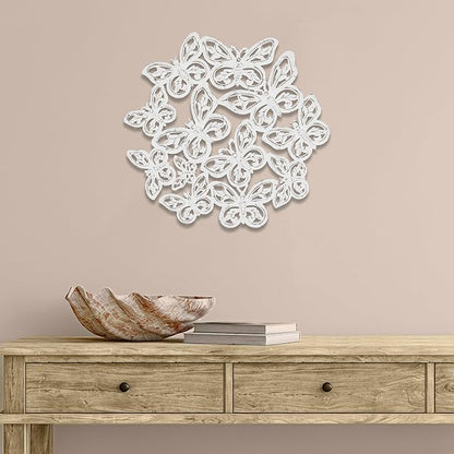 JFY Designs Wall Medallion - Wooden Wall Decor, Hand Carved & Embossed Decorative Wall Sculpture, Boho Farmhouse Wall Art, Perfect for Home, Office or any Living Space