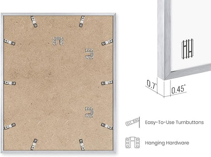 HAUS AND HUES 16x20 Silver Aluminum Frames - Minimalist Wall Display, Modern Style (16x20 in, Silver, Set of 3)