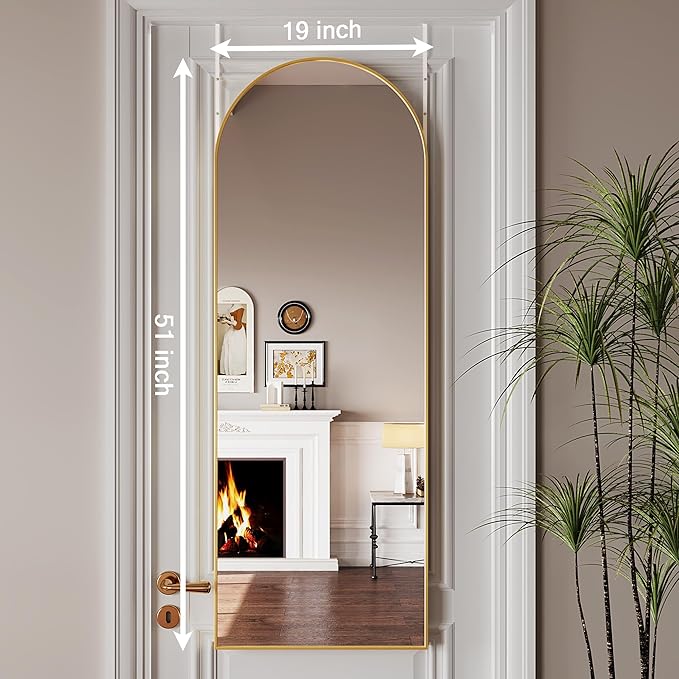 Protylctaster 19"x51"Door Mirror Full Length,Full Length Mirror Door Hanging,Over The Door Mirrors,Behind Door Mirrors