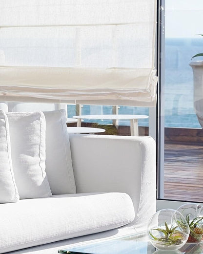 CHICOLOGY Cordless Roman Shade for Windows, Light Filtering Semi-Sheer Linen Look Fabric Window Treatment, Day Privacy 6/10, Inside/Outside Mount, True to Size Headrail, 23" W x 64" H, Pacific White
