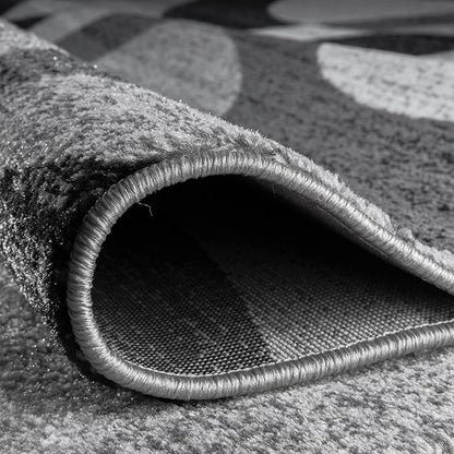 Rugshop Contemporary Abstract Circles Perfect for high Traffic Areas of Your Living Room,Bedroom,Home Office,Kitchen Area Rug 10' x 14' Gray