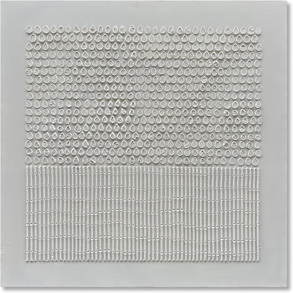 NANKAI Art Hand-Painted White Texture Abstract Art Oil Painting Contemporary Minimalist Art Home Living Room Office Corridor Wall Decoration Painting 44x44 inches