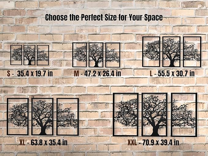 VAILLA Wood Wall Art Decor Wall Hanging Sculpture Modern Home Decoration 3 Panels Nature Wall Hangings Large Wooden Wall Arr 3D Textured Sculptures for Living Room Bedroom Office Dinnig Room (Tree of Life)