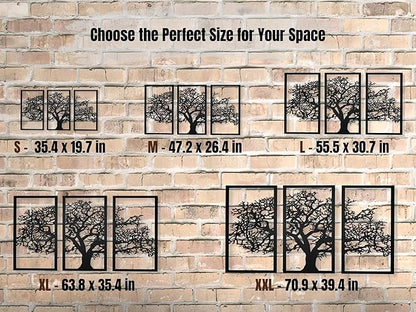 VAILLA Wood Wall Art Decor Wall Hanging Sculpture Modern Home Decoration 3 Panels Nature Wall Hangings Large Wooden Wall Arr 3D Textured Sculptures for Living Room Bedroom Office Dinnig Room (Tree of Life)